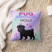SCHWARZ" MOPS PRINCESS" GREIFEN PILLOW PERSONALISI KISSEN (Decke)