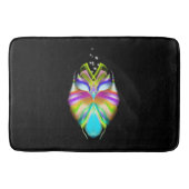 Schwarz-Multicolor-Owl Badematte (Vorderseite)
