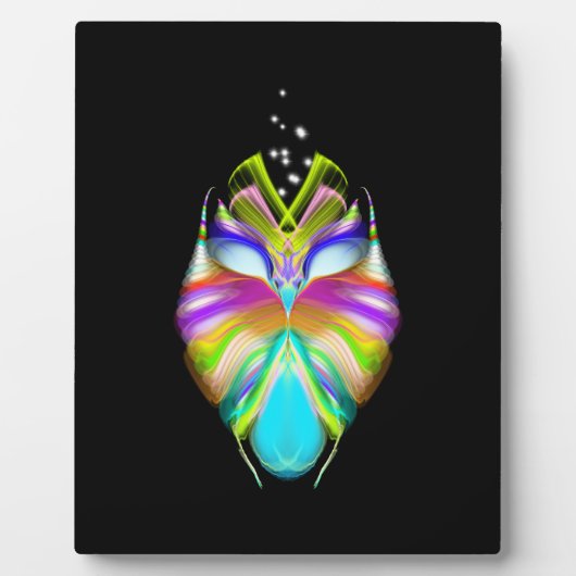 Schwarz-Multicolor-Owl Fotoplatte (Vorderseite)