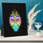 Schwarz-Multicolor-Owl Fotoplatte (Seite)