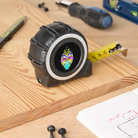 Schwarz-Multicolor-Owl Maßband (Holzbau)
