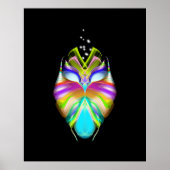 Schwarz-Multicolor-Owl Poster (Vorne)