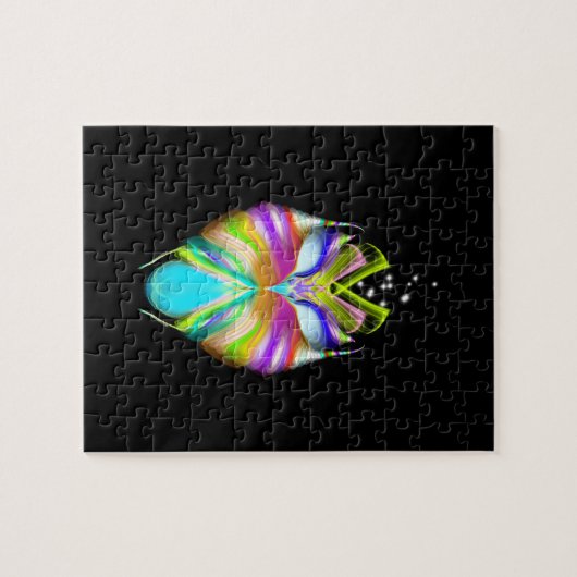 Schwarz-Multicolor-Owl Puzzle (Horizontal)