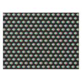 Schwarz-Multicolor-Owl Tischdecke (Vorderseite (Horizontal))