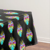 Schwarz-Multicolor-Owl Tischdecke (Beispiel)