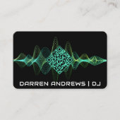 Schwarz | Music QR Code Soundwave Visitenkarte (Vorderseite)