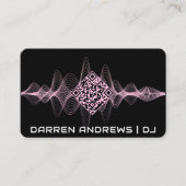 Schwarz | Music QR Code Soundwave Visitenkarte (Vorderseite)