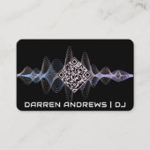 Schwarz | Music QR Code Soundwave Visitenkarte (Vorderseite)