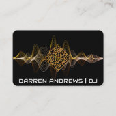 Schwarz | Music QR Code Soundwave Visitenkarte (Vorderseite)