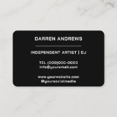 Schwarz | Music QR Code Soundwave Visitenkarte (Rückseite)