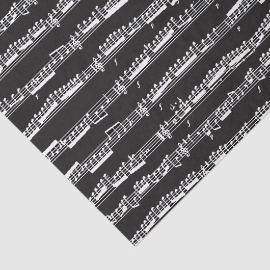 Schwarz-Musiknoten Seidenpapier (Ausschnitt)