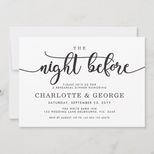 Schwarz Nacht vor Einladung (Vorderseite)