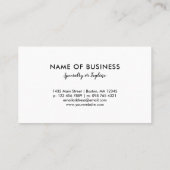 Schwarz & Navy - Abstrakte Aquarellfarbe Visitenkarte (Rückseite)