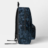 Schwarz-Navy-Blaue Marmorstruktur Bedruckter Rucksack (Links)