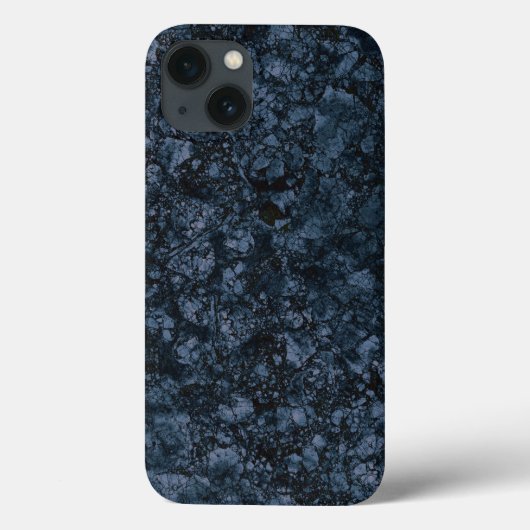 Schwarz-Navy-Blaue Marmorstruktur Case-Mate iPhone Hülle (Rückseite)