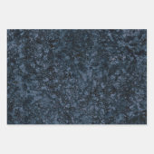Schwarz-Navy-Blaue Marmorstruktur Geschenkpapier Set (Vorderseite 3)