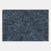 Schwarz-Navy-Blaue Marmorstruktur Geschenkpapier Set (Vorderseite 2)