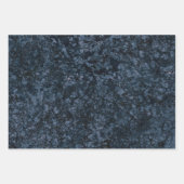 Schwarz-Navy-Blaue Marmorstruktur Geschenkpapier Set (Vorderseite)