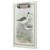 Schwarz-Necked Stelzen durch das Wasser Klemmbrett (Links)