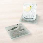 Schwarz-Neckeln am Wasser Glasuntersetzer (Schrägansicht)