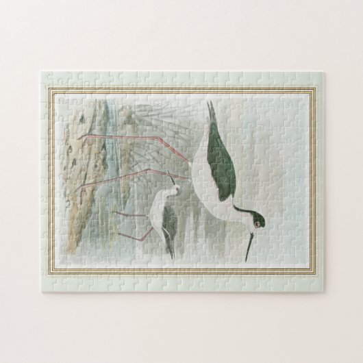 Schwarz-Neckeln am Wasser Puzzle (Horizontal)