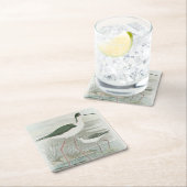 Schwarz-Neckeln am Wasser Rechteckiger Pappuntersetzer (Vor Ort)