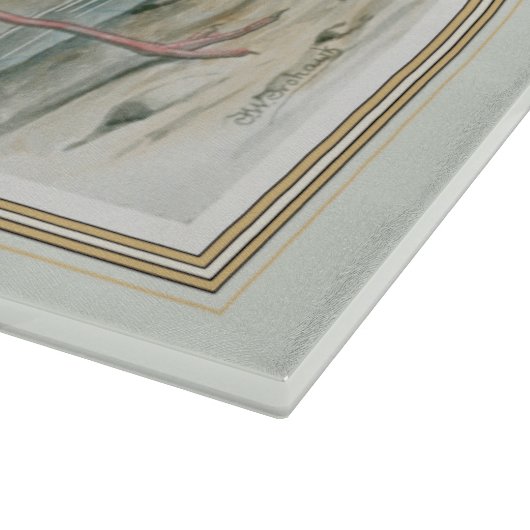 Schwarz-Neckeln am Wasser Schneidebrett (Ecke)