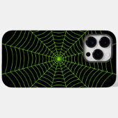 Schwarz-Neon-Grün-Spinnennetz Halloween-Muster Case-Mate iPhone Hülle (Rückseite (Horizontal))