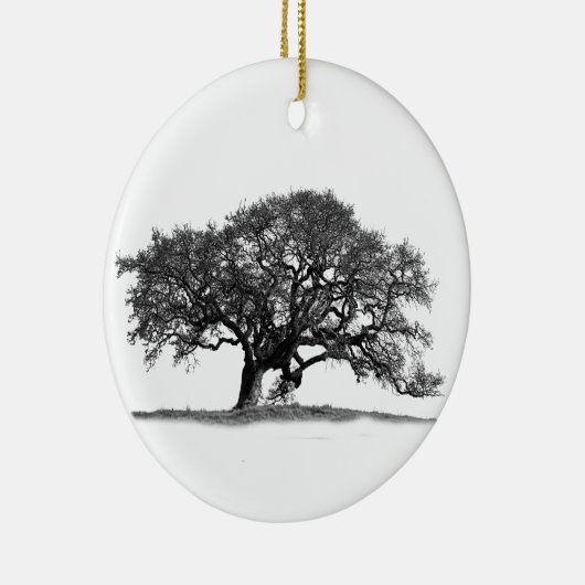 SCHWARZ-OAK-BAUM KERAMIK ORNAMENT (Rechts)