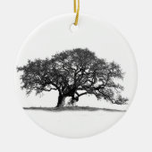 SCHWARZ-OAK-BAUM KERAMIK ORNAMENT (Vorne)