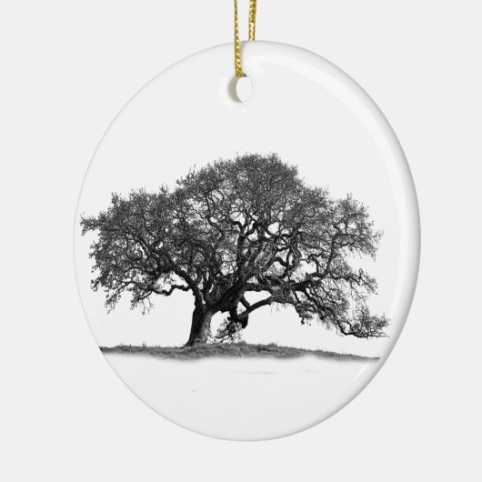 SCHWARZ-OAK-BAUM KERAMIK ORNAMENT (Links)