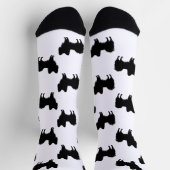 Schwarz (oder andere Silhouette) Papillon-Muster Socken (Oben)