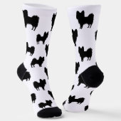 Schwarz (oder andere Silhouette) Papillon-Muster Socken (Gewinkelt)