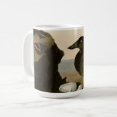 Schwarz-oder Brandungs-Ente Kaffeetasse (Vorderseite Links)