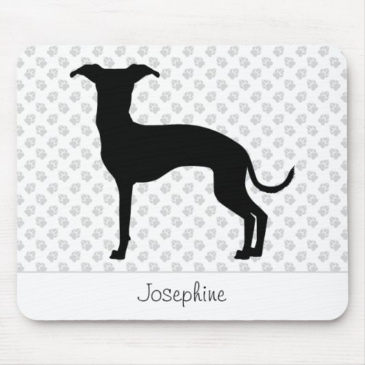 Schwarz (oder eine andere Farbe) Iggy-Silhouette u Mousepad (Vorne)