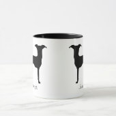 Schwarz (oder eine andere Farbe) Iggy-Silhouette u Tasse (Zentrum)