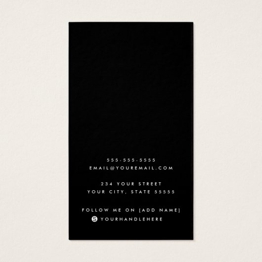 Schwarz oder eine beliebige Farbe hinzufügen Logo (Rückseite)