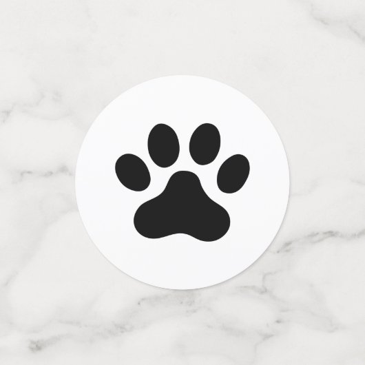 Schwarz oder Farbton Konfetti (Klein Vorderseite)