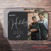 Schwarz oder Grau. Firmenlogo, Foto und Gruß Visitenkarte