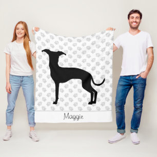Schwarz (oder jede andere Farbe) Iggy-Silhouette & Fleecedecke
