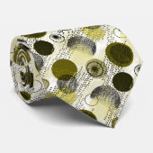 Schwarz, Olivenerbsen auf hellem Hintergrund Krawatte (Gerollt)