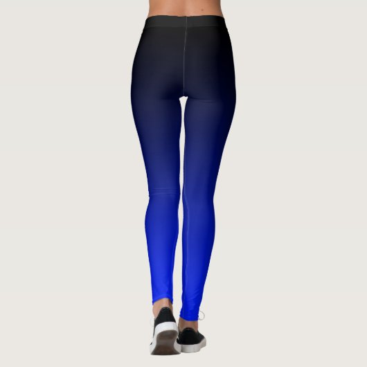 Schwarz Ombre Gradient Leggings (Rückseite)