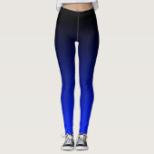 Schwarz Ombre Gradient Leggings (Vorderseite)