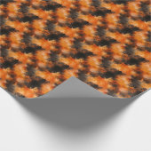 Schwarz & Orange Abstrakt Geschenkpapier (Ecke)