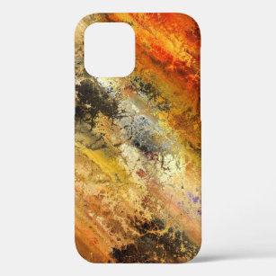 Schwarz Orange Abstraktes Muster Case-Mate iPhone Hülle