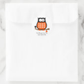 Schwarz-Orange-Aufkleber Runder Aufkleber (Tasche)