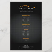 Schwarz-Orange-Auto-Details, Auto-Reparatur Flyer (Vorne)