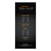 Schwarz-Orange-Auto-Details, Auto-Reparatur Werbekarte (Vorne)