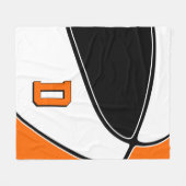 Schwarz-Orange Basketball-Team farbig Jungs Mädche Fleecedecke (Vorderseite (Horizontal))