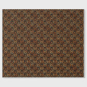 Schwarz-Orange-Bat-Toile Halloween Geschenkpapier (Flach)